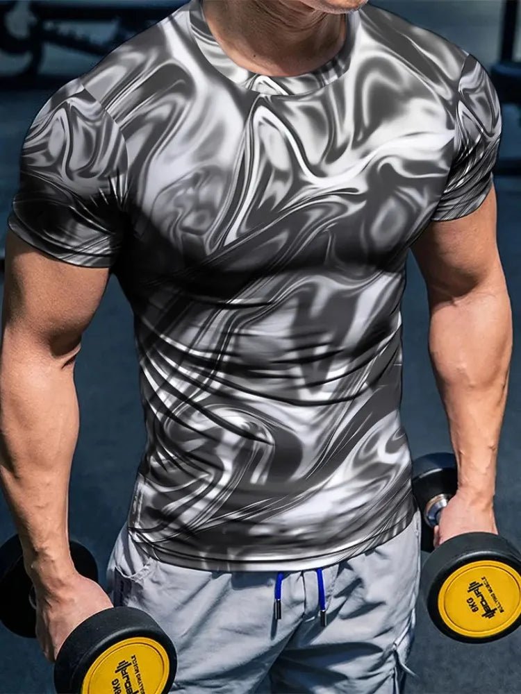 Men’s 3D Printed Racing Sports T-Shirt Gym - Lia_Store