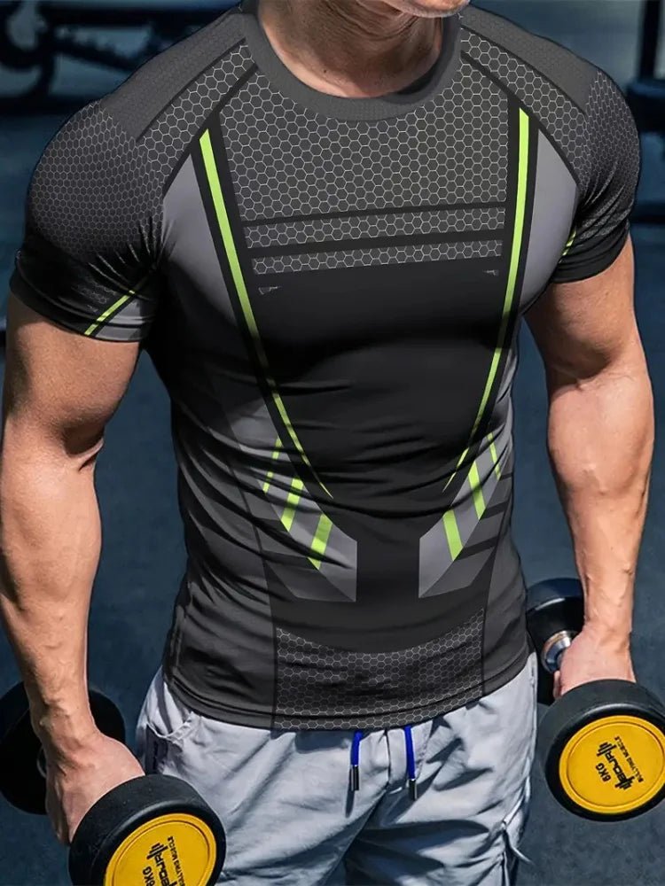 Men’s 3D Printed Racing Sports T-Shirt Gym - Lia_Store