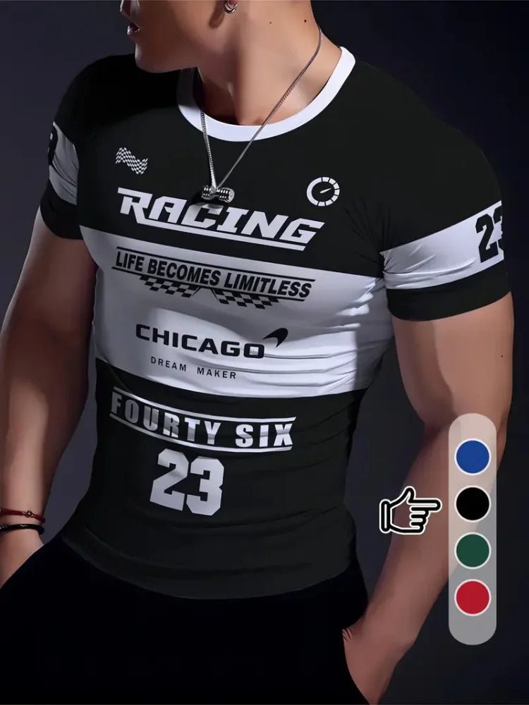 Men’s 3D Printed Racing Sports T-Shirt Gym - Lia_Store