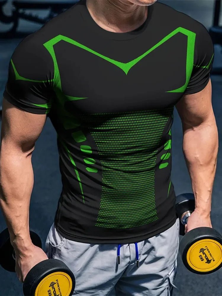Men’s 3D Printed Racing Sports T-Shirt Gym - Lia_Store