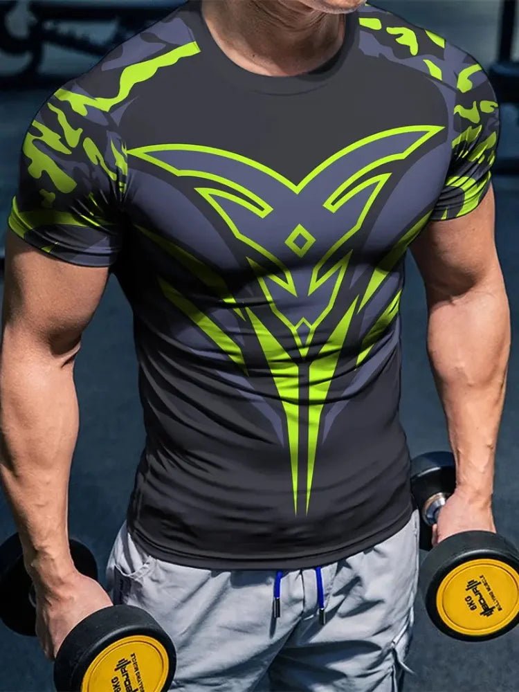 Men’s 3D Printed Racing Sports T-Shirt Gym - Lia_Store