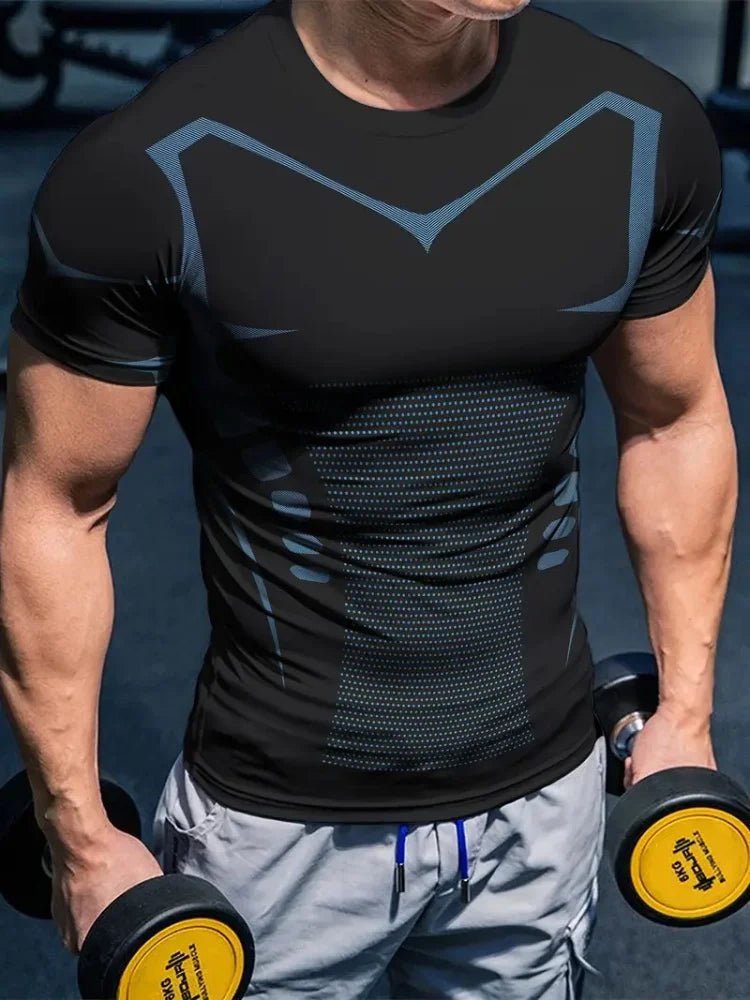 Men’s 3D Printed Racing Sports T-Shirt Gym - Lia_Store