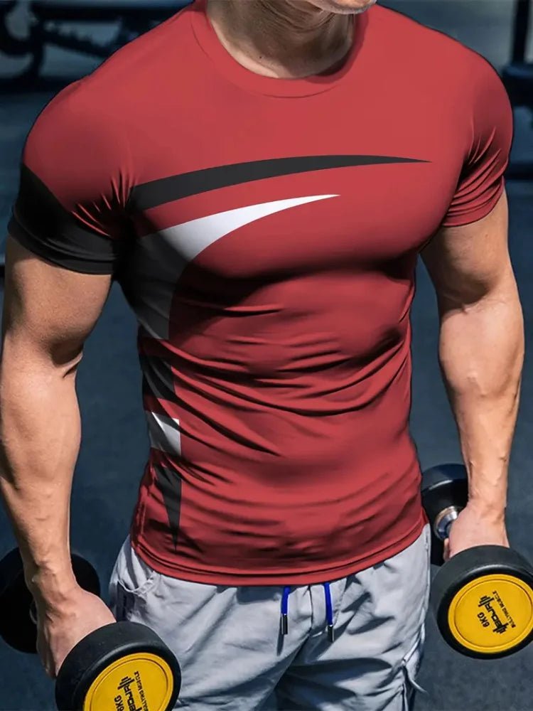 Men’s 3D Printed Racing Sports T-Shirt Gym - Lia_Store