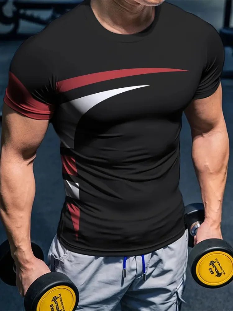 Men’s 3D Printed Racing Sports T-Shirt Gym - Lia_Store