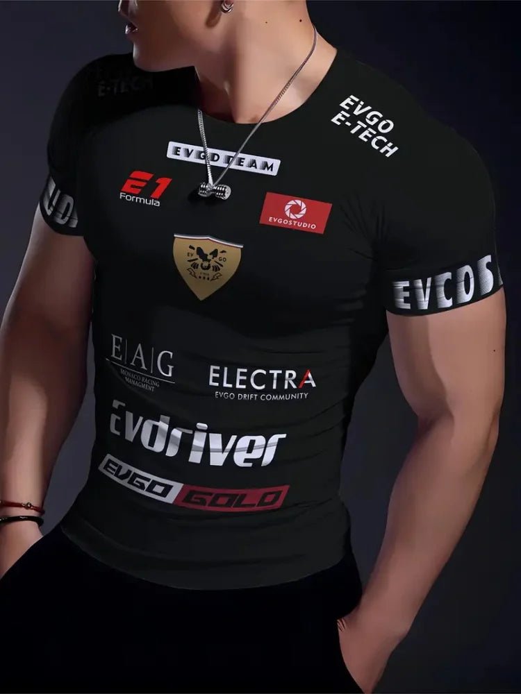 Men’s 3D Printed Racing Sports T-Shirt Gym - Lia_Store