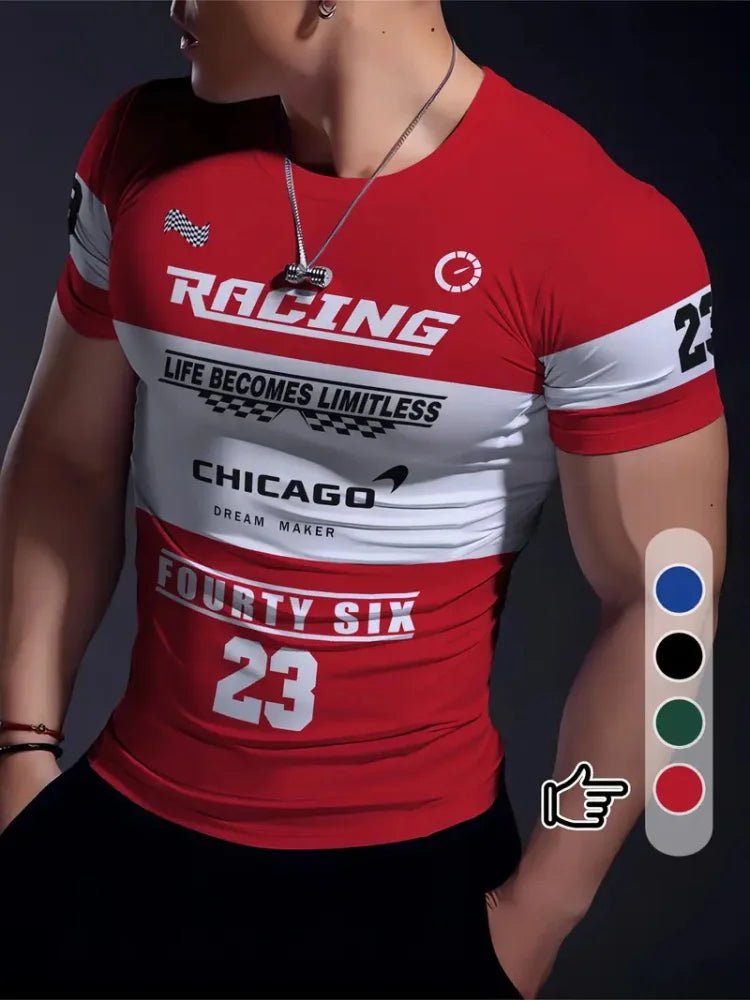 Men’s 3D Printed Racing Sports T-Shirt Gym - Lia_Store