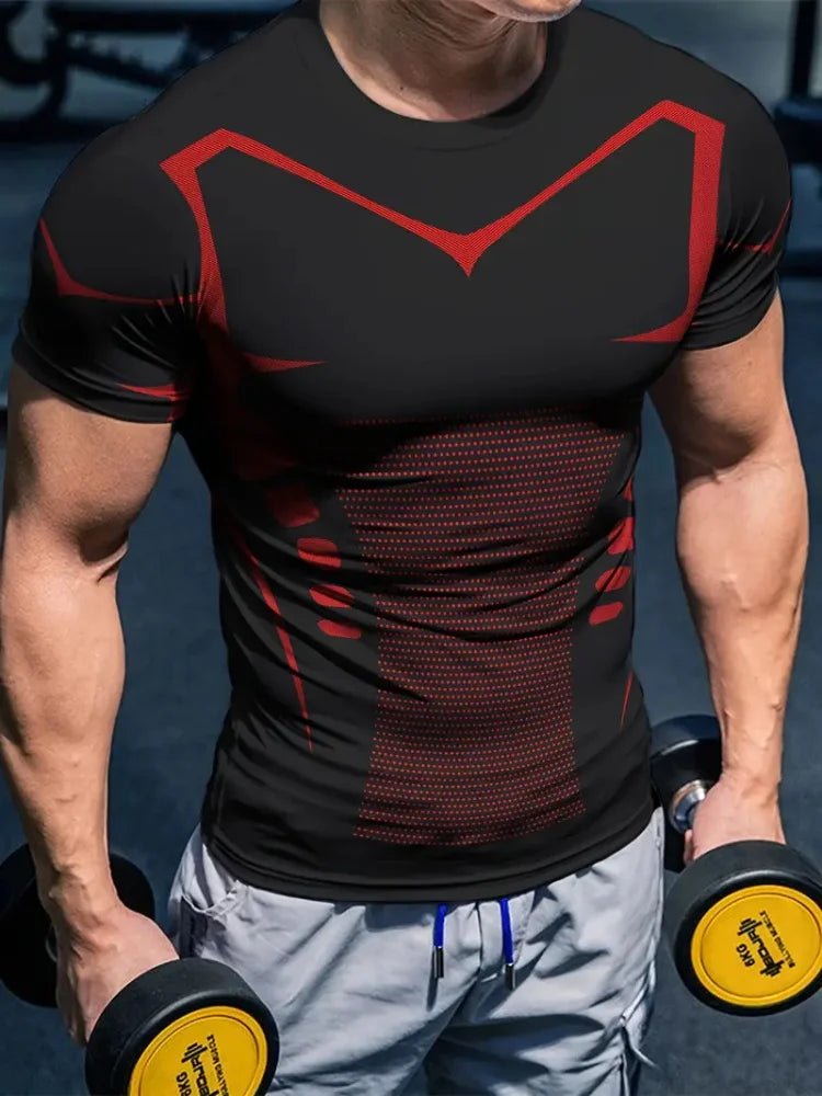 Men’s 3D Printed Racing Sports T-Shirt Gym - Lia_Store