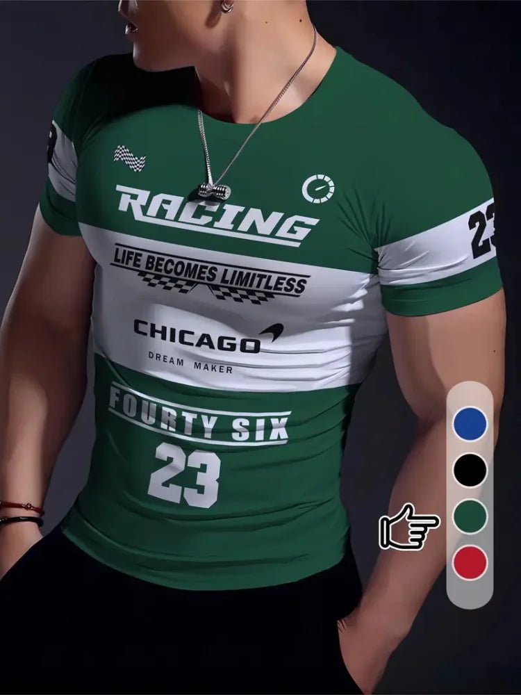 Men’s 3D Printed Racing Sports T-Shirt Gym - Lia_Store