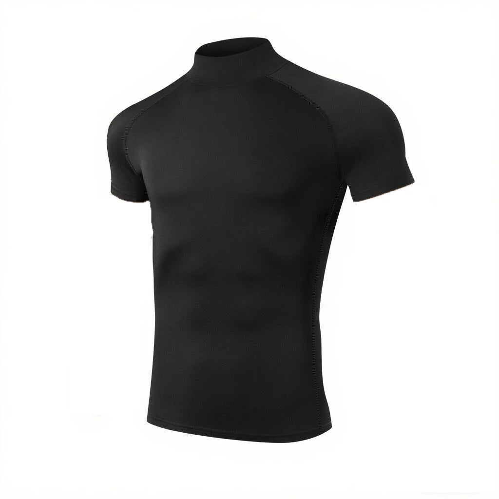 Men’s Athletic Short Sleeve Compression Shirt Gym - Lia_Store