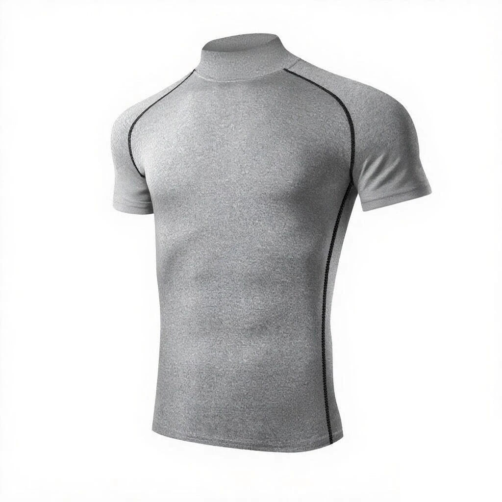 Men’s Athletic Short Sleeve Compression Shirt Gym - Lia_Store