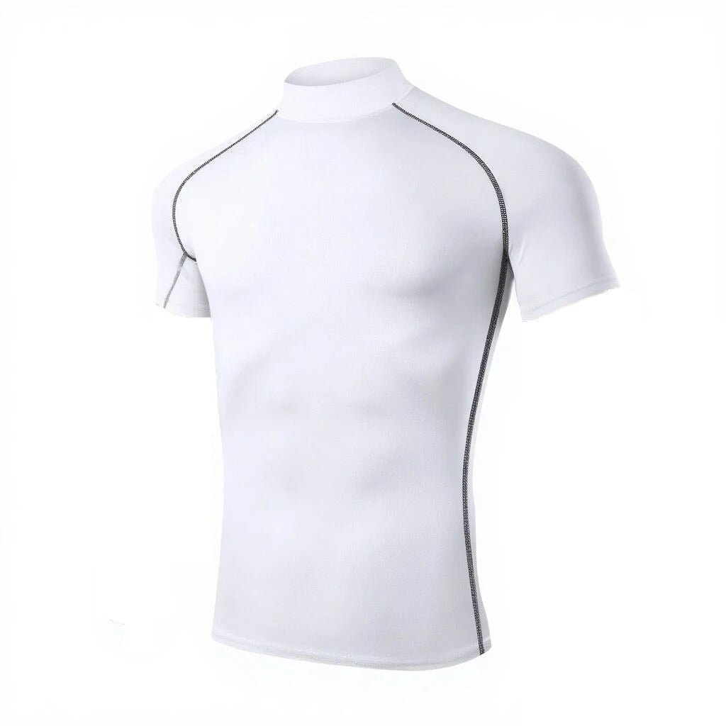 Men’s Athletic Short Sleeve Compression Shirt Gym - Lia_Store