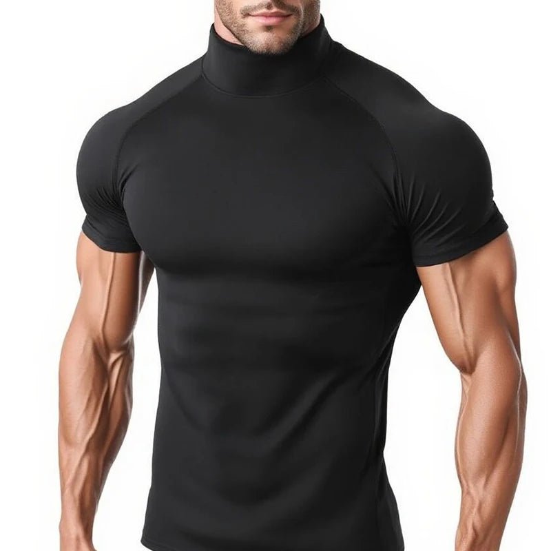 Men’s Athletic Short Sleeve Compression Shirt Gym - Lia_Store