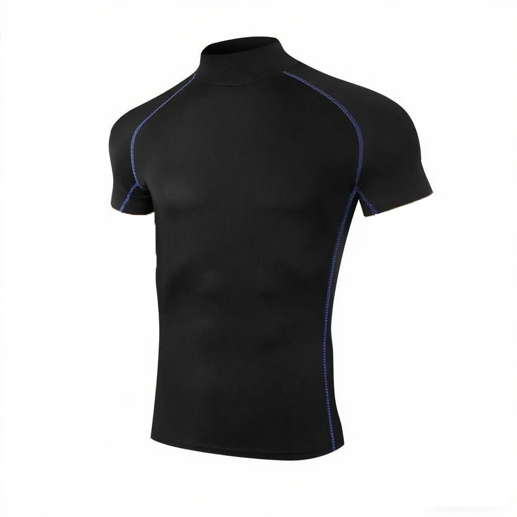 Men’s Athletic Short Sleeve Compression Shirt Gym - Lia_Store