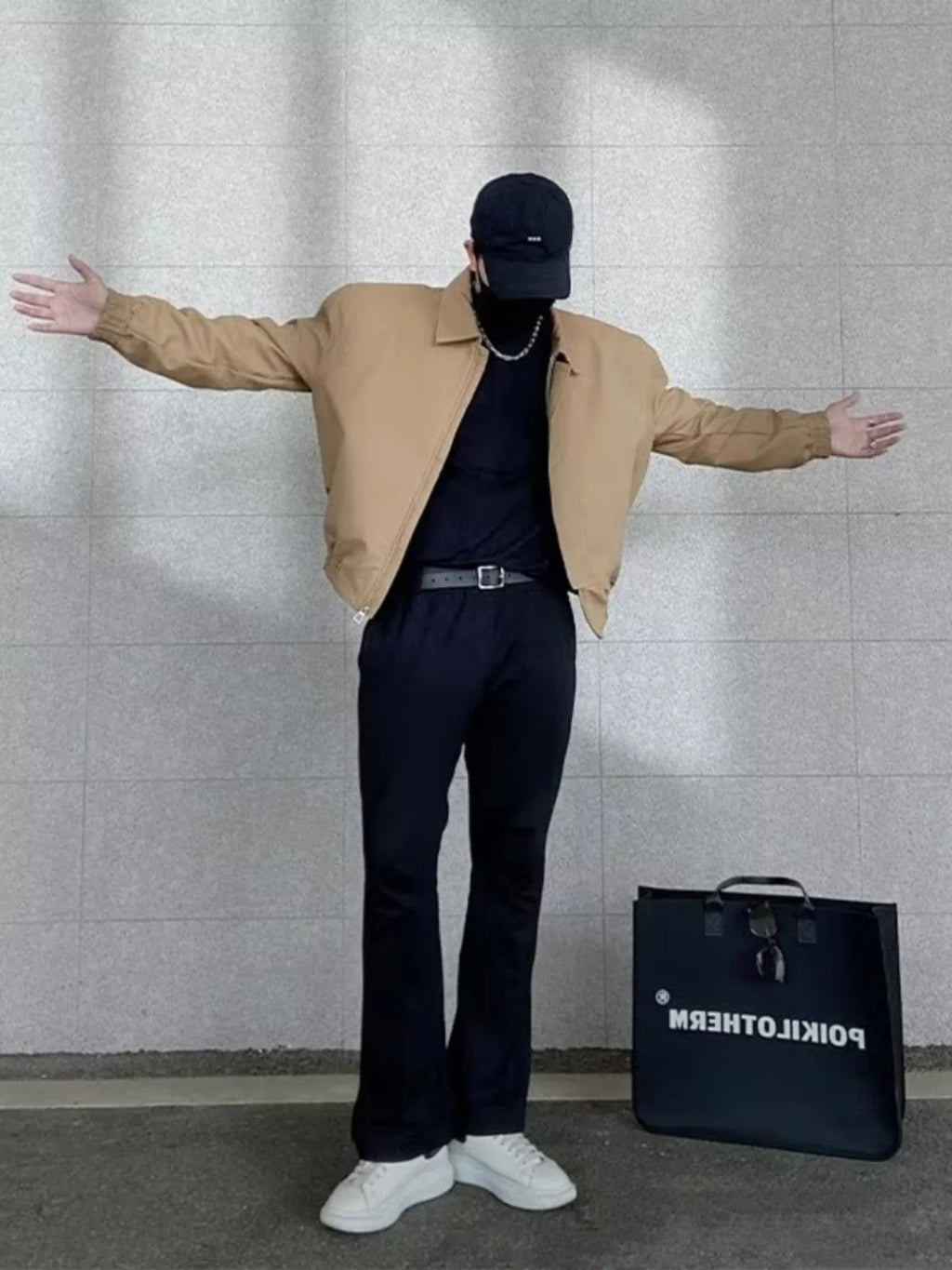 Men’s Casual Biker Blazer – Padded Shoulder Autumn Jacket - Lia_Store