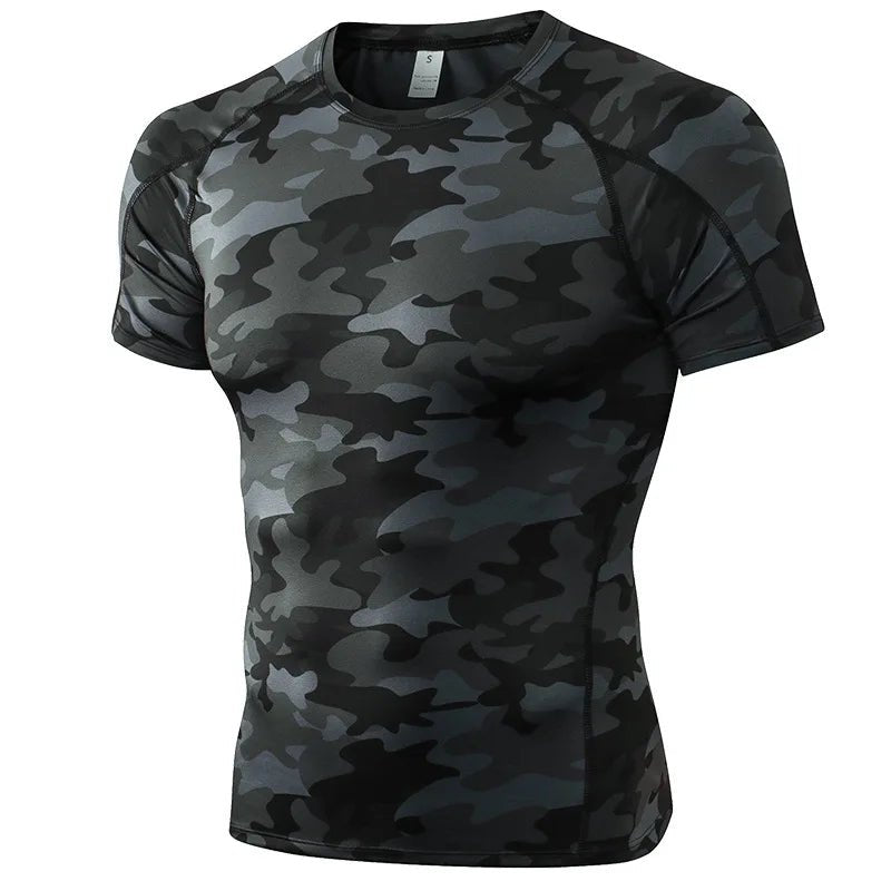 Men’s Compression Rashguard Gym T-Shirt - Lia_Store