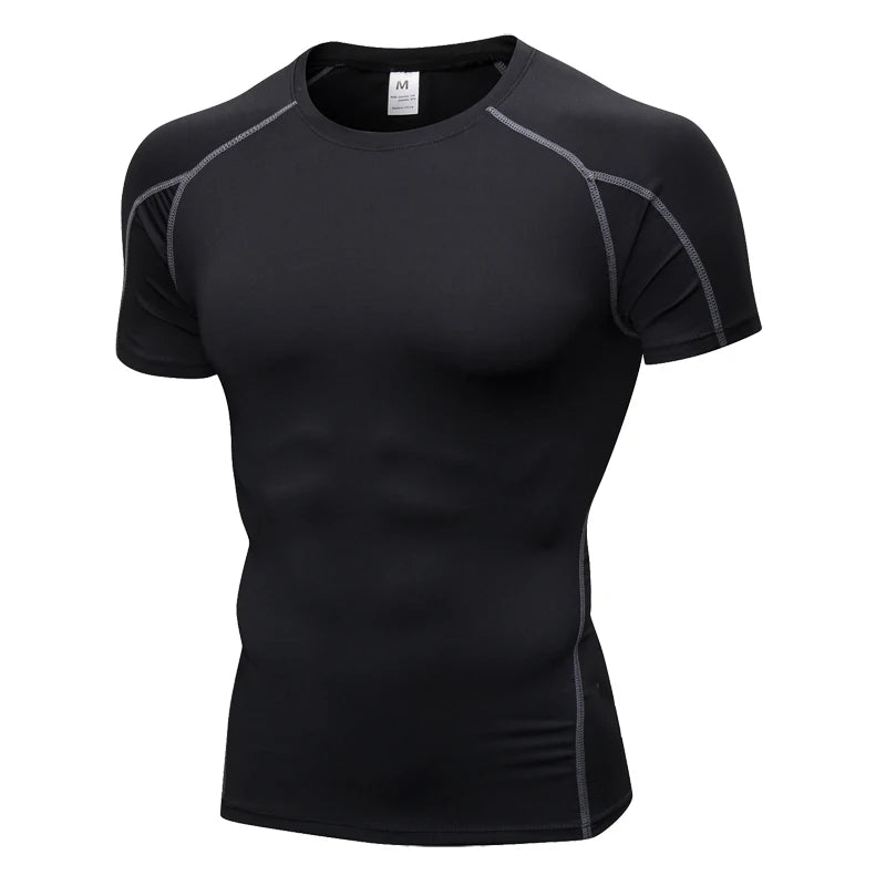 Men’s Compression Rashguard Gym T-Shirt - Lia_Store