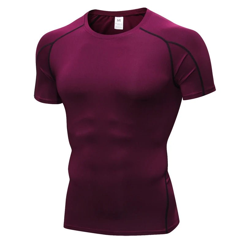 Men’s Compression Rashguard Gym T-Shirt - Lia_Store