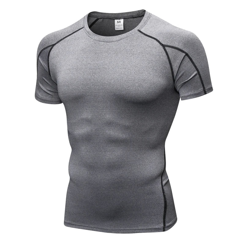 Men’s Compression Rashguard Gym T-Shirt - Lia_Store