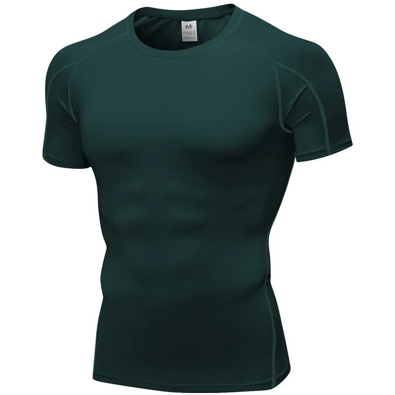 Men’s Compression Rashguard Gym T-Shirt - Lia_Store
