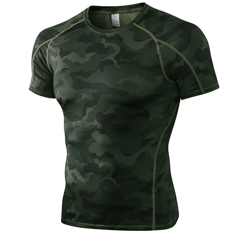Men’s Compression Rashguard Gym T-Shirt - Lia_Store