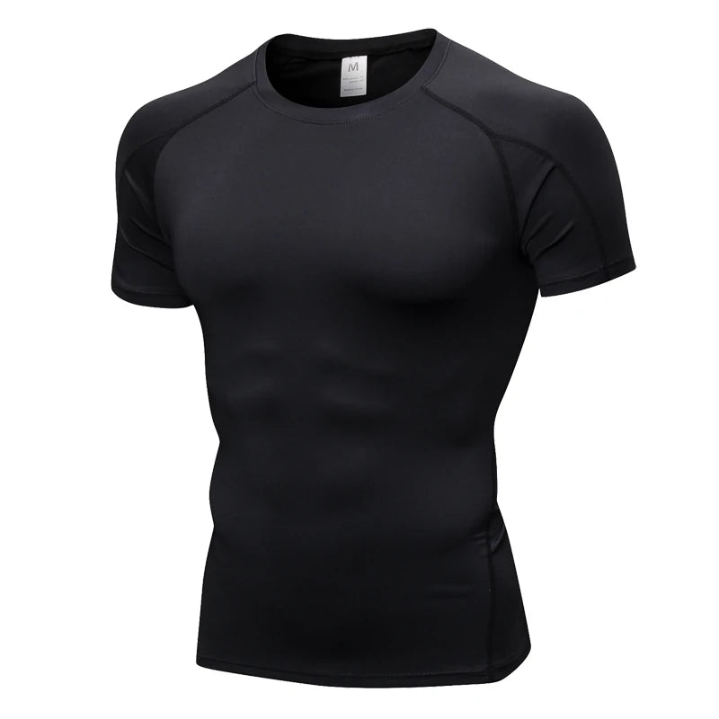 Men’s Compression Rashguard Gym T-Shirt - Lia_Store