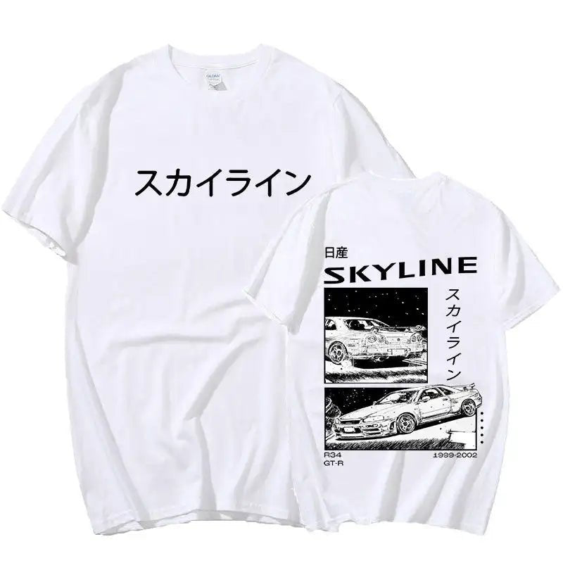 Men’s Cotton JDM Anime Car Graphic T-Shirt - Lia_Store