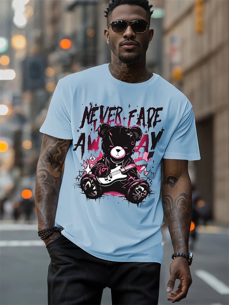 Men’s Geometric Print Breathable Sports T-Shirt Gym - Lia_Store