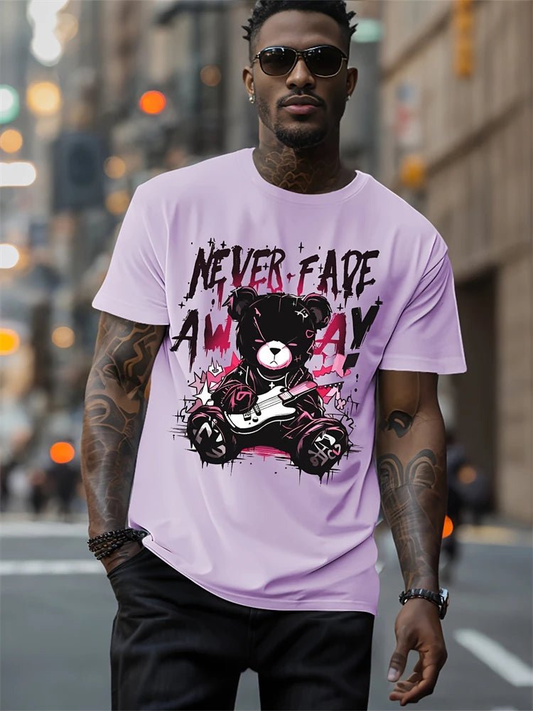 Men’s Geometric Print Breathable Sports T-Shirt Gym - Lia_Store