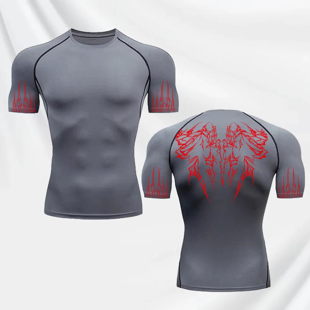 Men’s Gothic Print Gym T-Shirt - Lia_Store