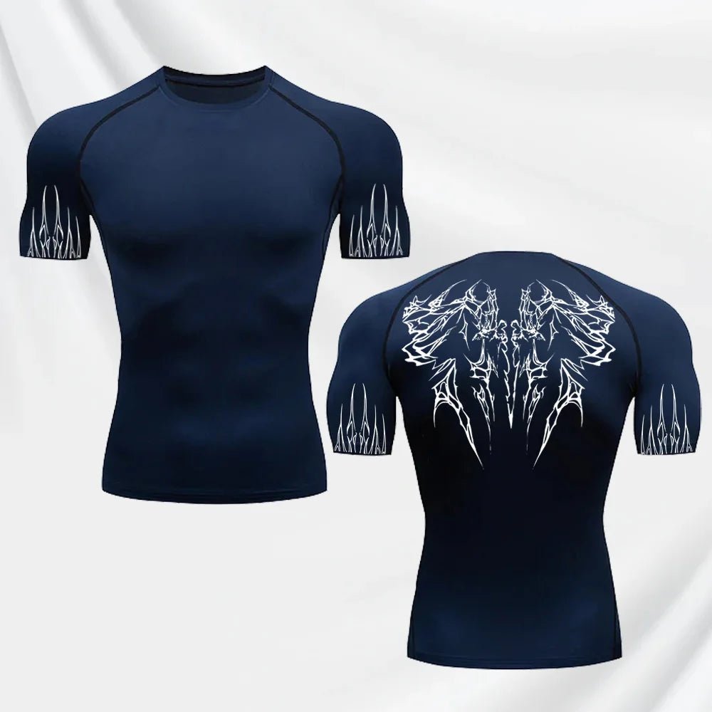 Men’s Gothic Print Gym T-Shirt - Lia_Store