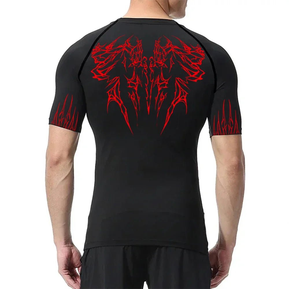 Men’s Gothic Print Gym T-Shirt - Lia_Store