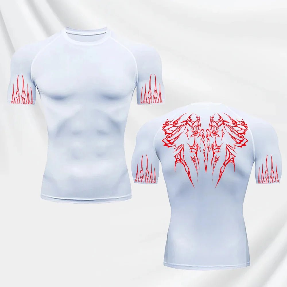 Men’s Gothic Print Gym T-Shirt - Lia_Store