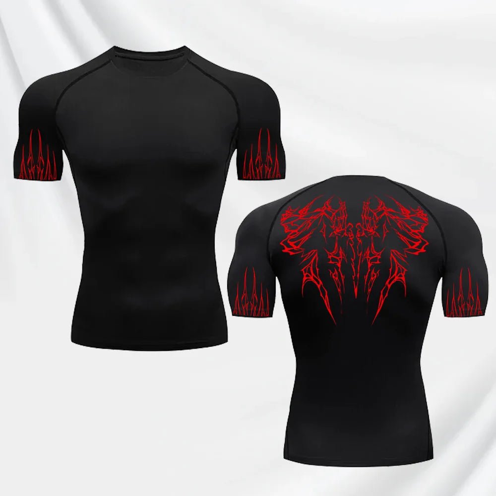 Men’s Gothic Print Gym T-Shirt - Lia_Store