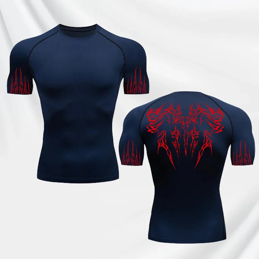 Men’s Gothic Print Gym T-Shirt - Lia_Store