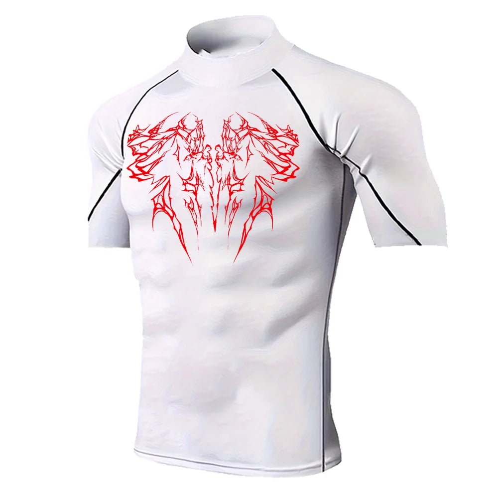 Men’s Gothic Print Gym T-Shirt - Lia_Store