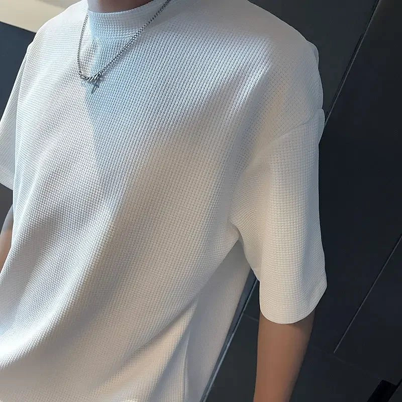 Men’s O - Neck T-Shirt – Plain, Loose, High - Quality Streetwear - Lia_Store