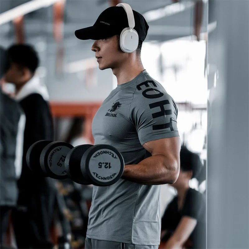Men’s Quick - Dry Breathable Sports T-Shirt Gym - Lia_Store