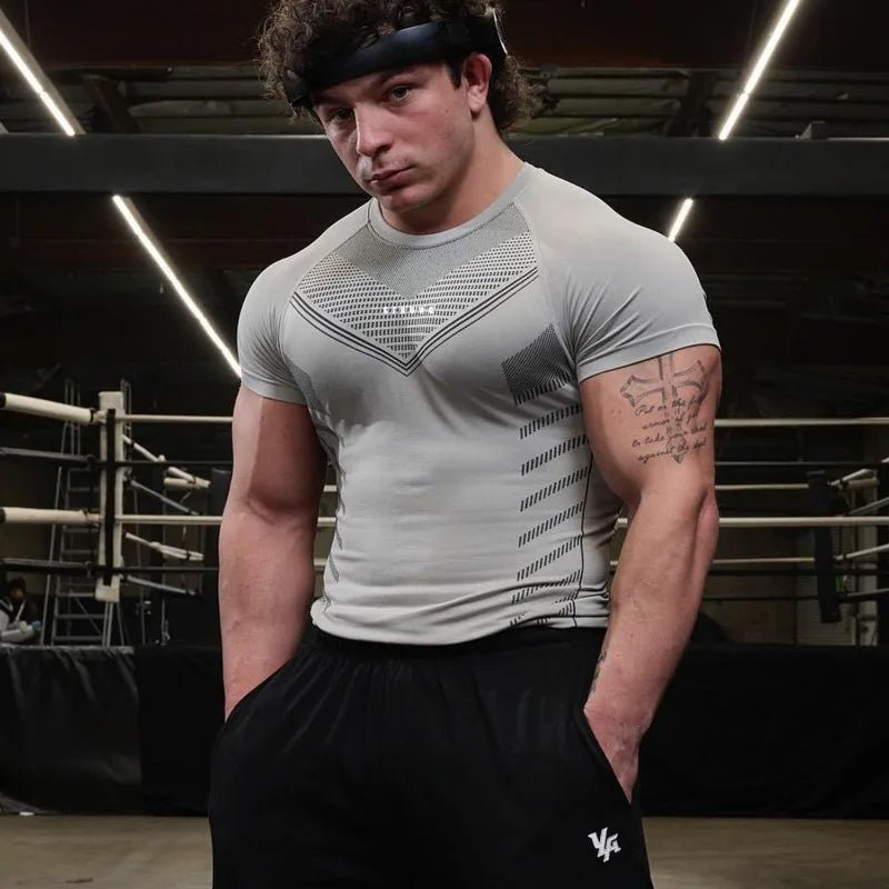 Men’s Quick - Dry Compression Fitness T-Shirt Gym - Lia_Store