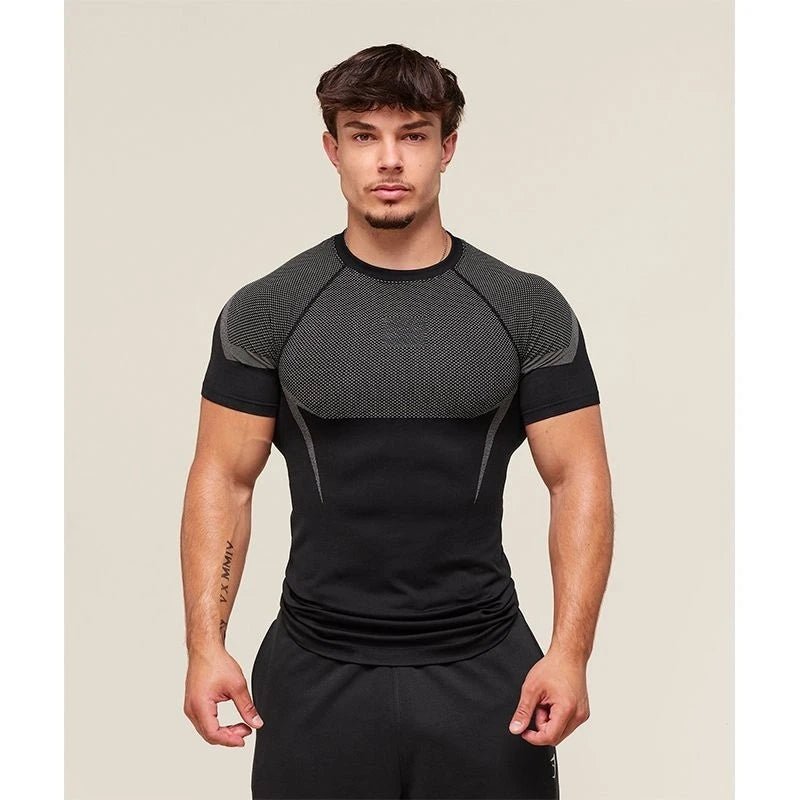 Men’s Quick - Dry Stretch Fitness T-Shirt – Breathable Summer Gym Wear - Lia_Store