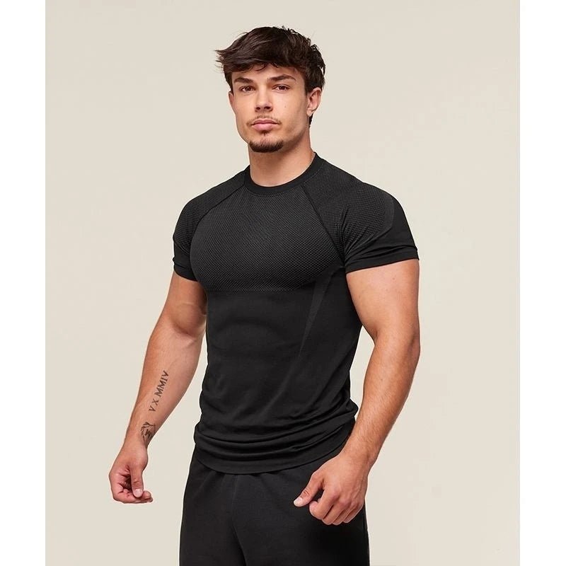Men’s Quick - Dry Stretch Fitness T-Shirt – Breathable Summer Gym Wear - Lia_Store
