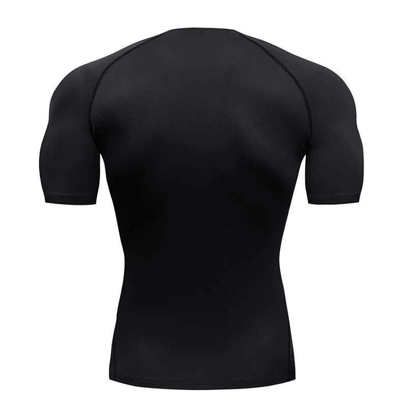 Men’s Short - Sleeve Compression T-Shirt – Quick - Dry Fitness & Gym Top - Lia_Store