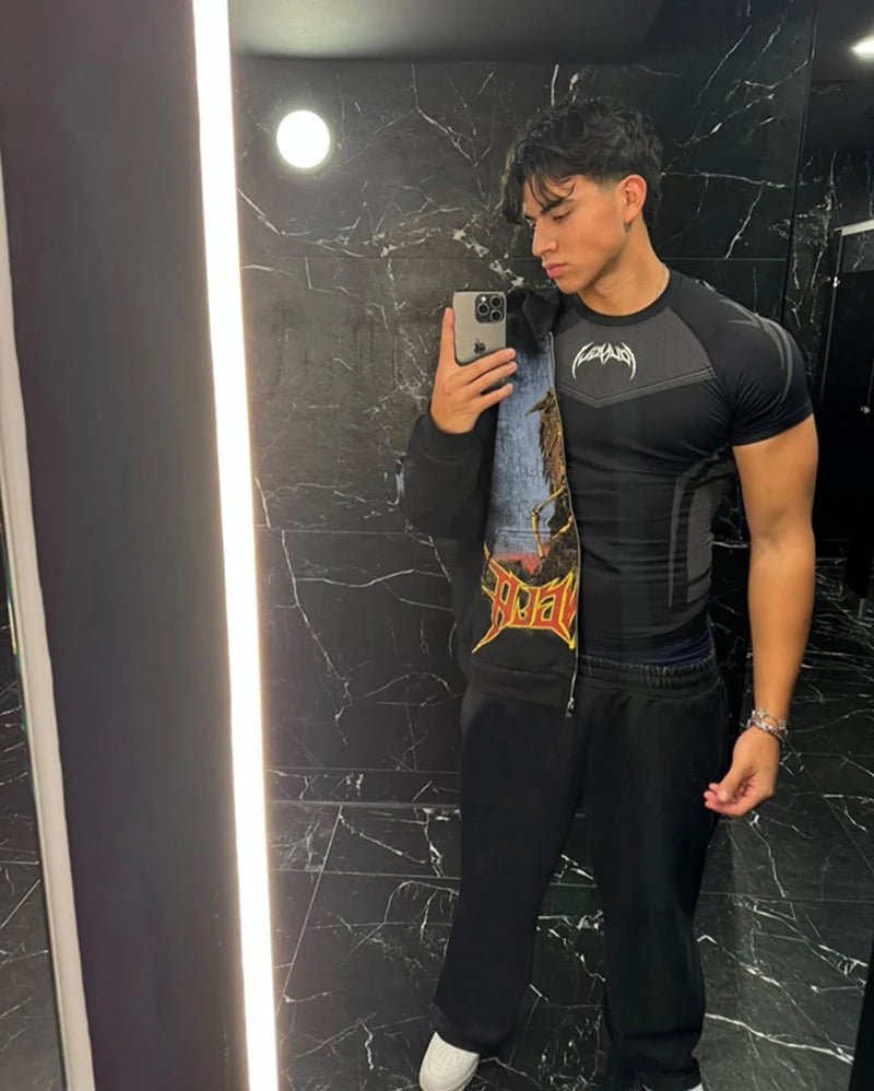 Men’s Slim Fit Breathable Short - Sleeve Fitness T-Shirt for Running, Training & Cycling - Lia_Store