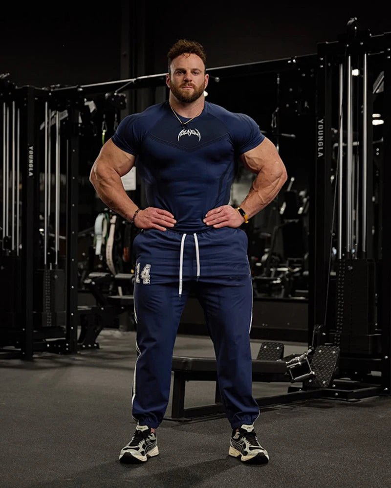 Men’s Slim Fit Breathable Short - Sleeve Fitness T-Shirt for Running, Training & Cycling - Lia_Store