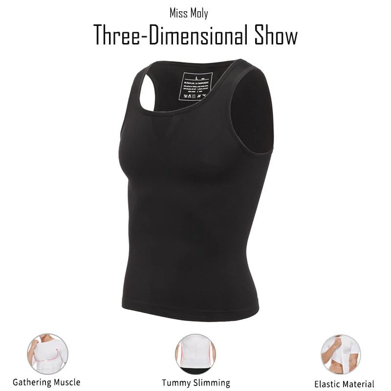 Men’s Slimming Compression Shapewear Vest – Tummy & Chest Control - Lia_Store