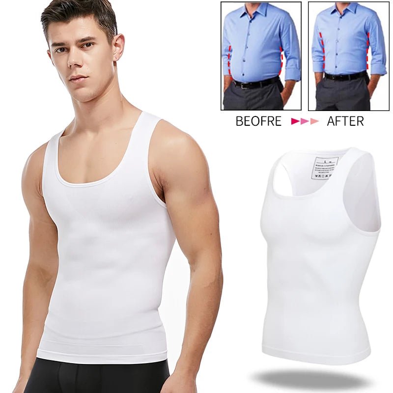Men’s Slimming Compression Shapewear Vest – Tummy & Chest Control - Lia_Store
