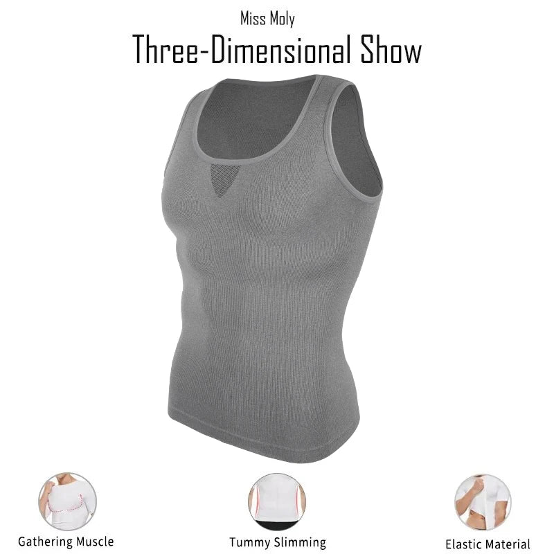Men’s Slimming Compression Shapewear Vest – Tummy & Chest Control - Lia_Store