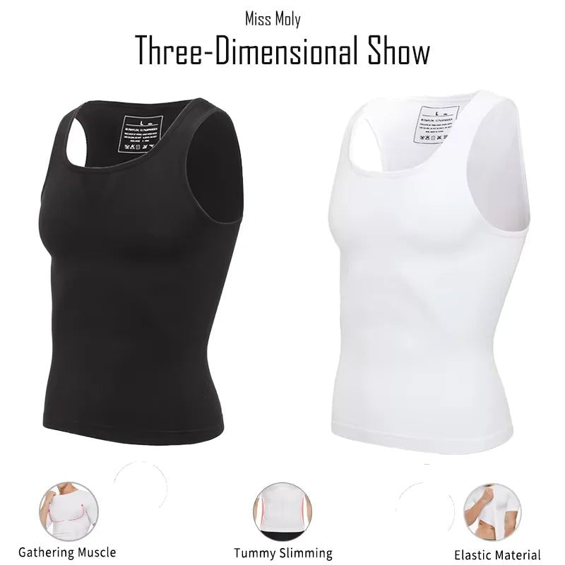 Men’s Slimming Compression Shapewear Vest – Tummy & Chest Control - Lia_Store