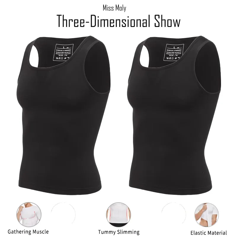 Men’s Slimming Compression Shapewear Vest – Tummy & Chest Control - Lia_Store