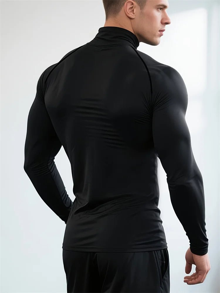 Men’s Smiley Compression Long Sleeve Tee Gym - Lia_Store