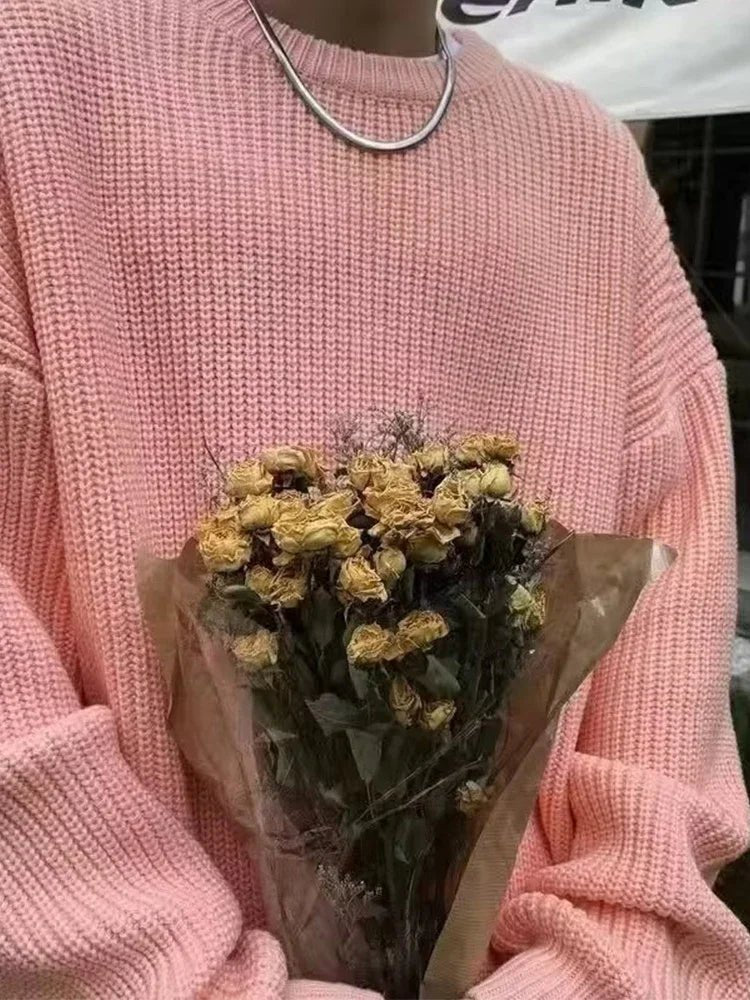 Men’s Solid Color Knitted Pullover – 2025 Autumn Casual Sweater - Lia_Store